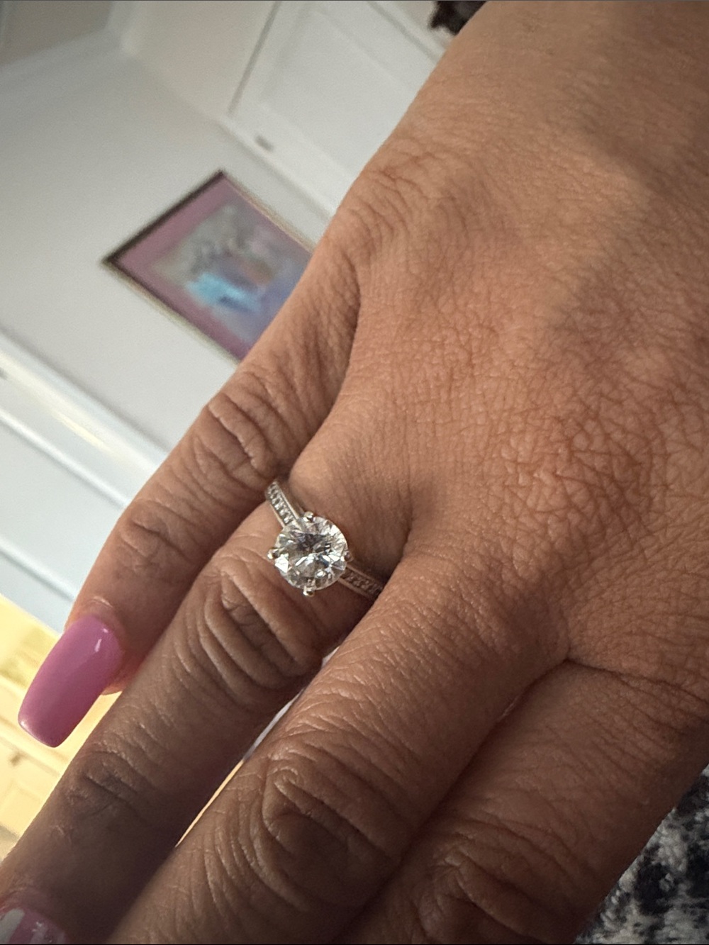 Classic Solitaire Round-Cut Engagement Ring in 14kt White Gold